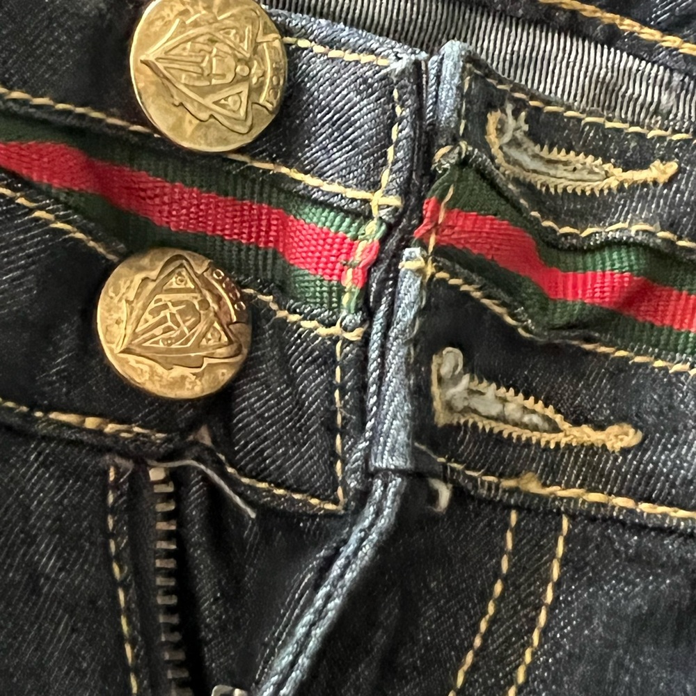 Authentic Gucci Sherry Line Dark Blue Denim 96% Cotton W29 x 34L EUC